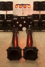 Set grootser 12 Bose 802 hoge tonen boxen en 4 Bose 302 basboxen en 
